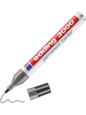 Storemax 3000 Kalıcı Markör, Gri, 1, Yuvarlak Uç, 1,5 – 3 Mm, Hızlı Kuruyan Kalıcı Markör, Su Geçirmez, Silmeye Dayanıklı, Karton, Plastik, Ahşap, Metal Için, Evrensel Markör