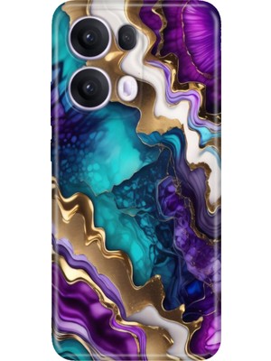Senada Oppo Reno 13 Pro Kılıf Desenli Baskılı Tpu Rubber Kapak Keskin Ametist