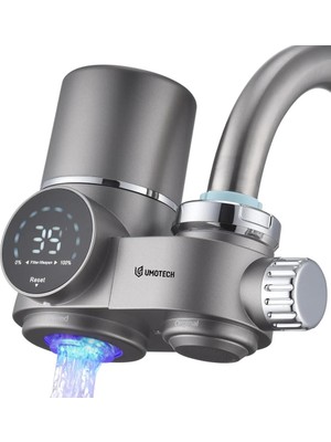 Umotech Dijital Musluk Suyu Filtresi Su Arıtma ve Dezenfeksiyon Cihazı – LED Ekranlı 8 Aşamalı Filtre