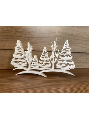 Szd Design Yüzen Efektli Masaüstü Noel Ağacı Ormanı Minimalist Yılbaşı Dekoru