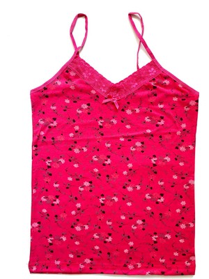 Marsilyan Kadın Askılı Desenli Atlet Dantelli Empirme Pamuklu Penye D3