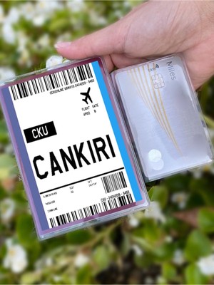 Uçak Bileti Çankırı Desenli Universal Şeffaf Pasaport Kılıfı Model Tüm Ülke Pasaportlarına Uygun