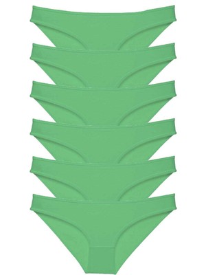 Marsilyan 6 Adet Süper Eko Set Likralı Kadın Slip Külot Yeşil