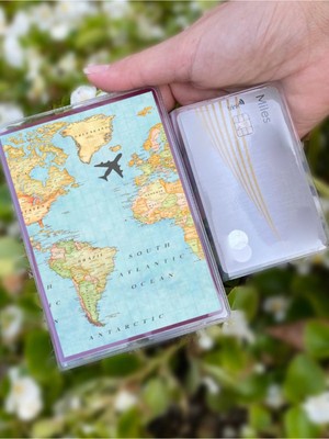 Harita Desenli Universal Şeffaf Pasaport Kılıfı Model Tüm Ülke Pasaportlarına Uygun