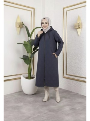 Tilbe Kadın Büyük Beden Mevsimlik  Örme Kapitone Ceket/mont