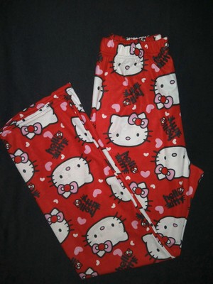 Bukadınca Hello Ktty Desenli Pijama Tek Alt ( Süet )