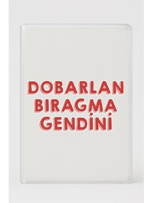 Şeffaf Pasaport Kılıfı Kalın Mikron Kart Bölmeli Desenli Pasaport Kabı - Bıragma