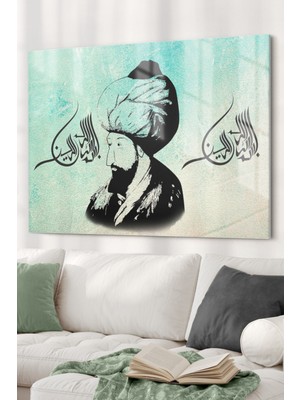 Marsilyan Fatih Sultan Mehmet | Osmanlı Temalı Cam Tablo | 50X70 cm