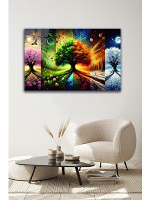 Marsilyan Kripto Para Temalı Boğa ve Ayı Cam Tablo