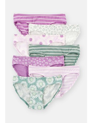 Carter's Kız Çocuk Baskılı 7'li Külot Set Lila 3T733910
