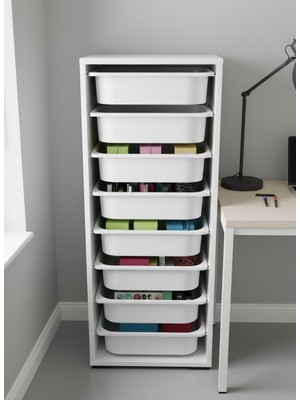 Pratico Cara 8 Sepetli Çok Amaçlı Ofis Dolabı Beyaz