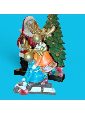 Empressco Turuncu Yılbaşı Ren Geyiği Biblosu, Şık ve Renkli Dekorasyon Parçası