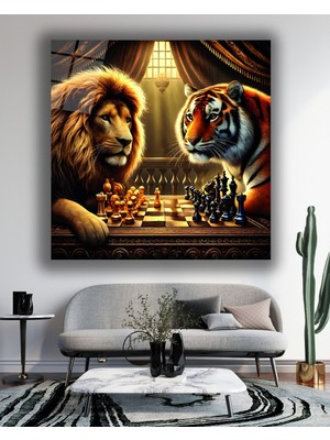 Marsilyan Ying Yang Içinde Hayat Ağacı Kare Cam Tablo