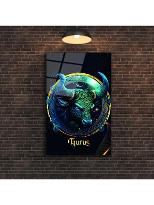 Marsilyan Boğa Burcu Cam Tablo