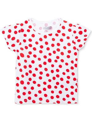 Hellobaby Kız Bebek Tshirt Süprem Bisiklet Yaka Kısa Kol