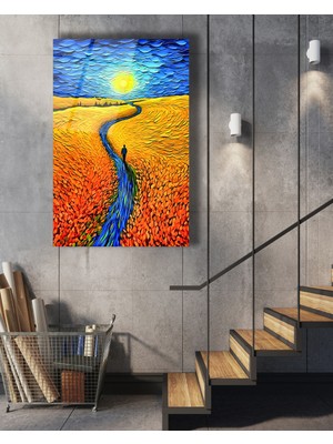 Marsilyan Modern Kutup Ayısı ve Boğa Cam Tablo