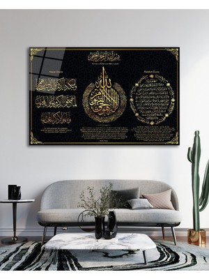 Marsilyan Ayetel Kürsi, Nazar ve Bereket Duası Cam Tablo