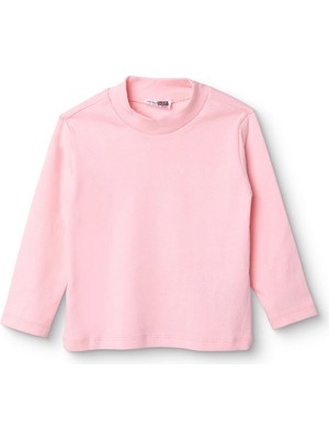 Hellobaby Kız Bebek Uzun Kol Tshirt Bisiklet Yaka Uzun Kol Ribana Paça