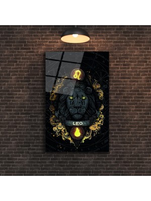 Marsilyan Aslan Burcu Cam Tablo