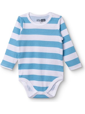 Hellobaby Erkek Bebek Uzun Kol Body Interlok Zarf Yaka Uzun Kol