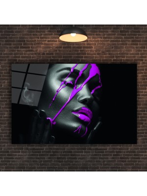 Marsilyan Mavi Taşlar Cam Tablo