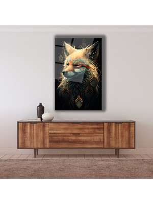 Marsilyan Modern Tilki Cam Tablo