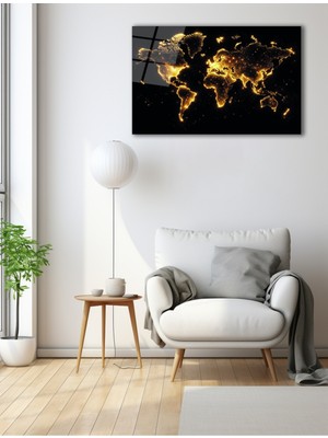 Marsilyan Vitray Görünümlü Adalet Terazisi Cam Tablo