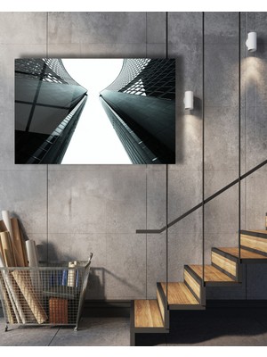 Marsilyan Renk Dalgaları Renkli Soyut Cam Tablo