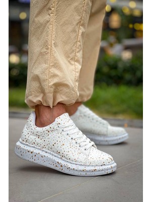 Mirelle Beyaz Gold  Bağcıklı  Günlük Erkek  Ayakkabı