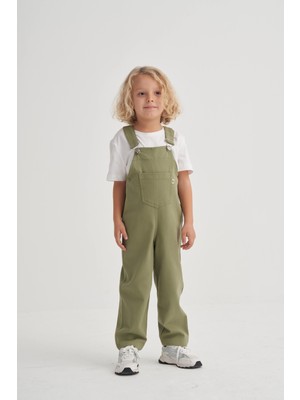 Cigit Gabardin Salopet 2-7 Yaş Olive