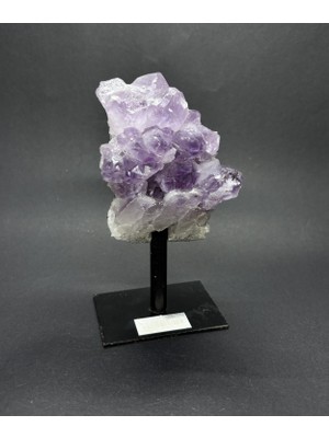 Gemsartdeco Brezilya Ametist Doğaltaş Siyah Demir Stantlı