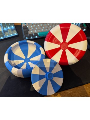 Empressco Renkli Çizgili Yılbaşı Şeker ve Çerezlik Kase Seti