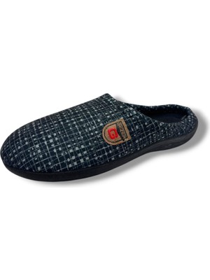 Gezer 16722-26 Nokta ve Çizgi Desenli Termal Erkek Ev Terlik