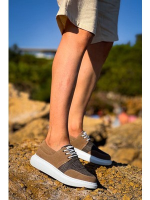 Mirelle  Bağcıklı Taba Günlük Erkek Ayakkabı