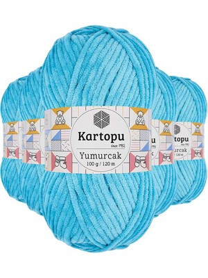 Marsilyan 5 Adet Yumurcak Kadife El Örgü Ipi Turkuaz K515