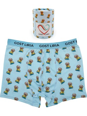 GOST LİRİA - Cute Dog Desenli Erkek Boxer