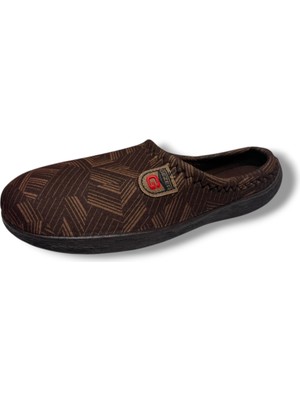 Gezer 16689-26 Çizgi Desenli Termal Erkek Ev Terlik