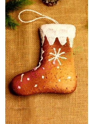 Empressco Yılbaşı Ağacı Süsü ve Kurabiye Çorap, 14X13 Cm, Kahverengi