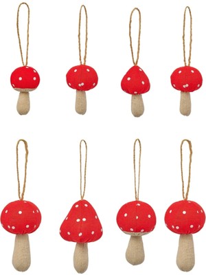 Empressco Kırmızı Ağaç Süsü, 8'li Paket, Dekoratif ve Şık Tasarım