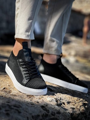 Mirelle Siyah Triko Bağcıklı  Günlük Erkek  Ayakkabı