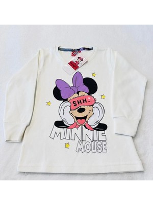 Alinna Kız Çocuk Pijama. Kız Çocuk Mınnie Mouse Karakterli Pijama Takımı % 100 Pamuk