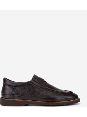 Valmenti Erkek Hakiki Deri Kahverengi Loafer Ayakkabı 374 1401 Erk Ayk SK25-26 Kahve Fltr