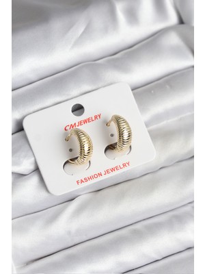 Callerrons Accessories 14K Gold Renk Kaplama cm Kadın Küpe - EBJ251201W38675