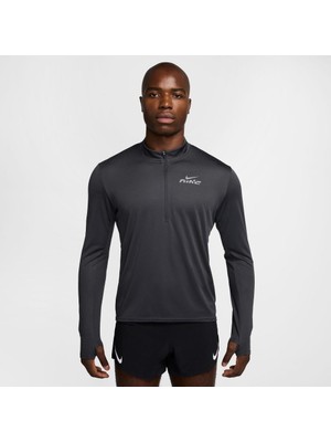 Nike Dri-Fıt Pacer Flash 1/2 Fermuarlı Uzun Kollu Reflektörlü Erkek Koşu Üstü