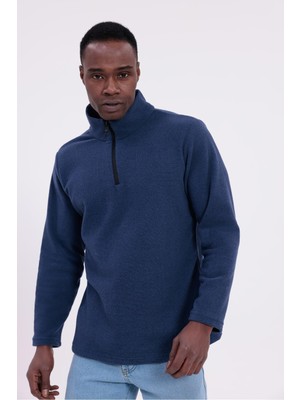 Freemen Erkek Fit Dik Yaka Yarım Fermuarlı Sweatshirt Polar