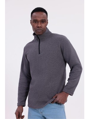 Freemen Erkek Fit Dik Yaka Yarım Fermuarlı Sweatshirt Polar
