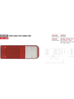 Demmon Yp Ford Kargo Stop Lamba Camı
