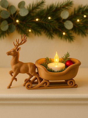 Empressco Işıklı Ren Geyik Yılbaşı Dekor Masaüstü Süsleme
