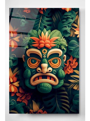 Marsilyan Maske Cam Tablo, Dekoratif Cam Tablo