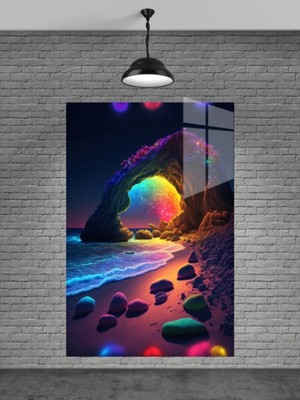 Marsilyan Yapay Zeka Sahil Cam Tablo